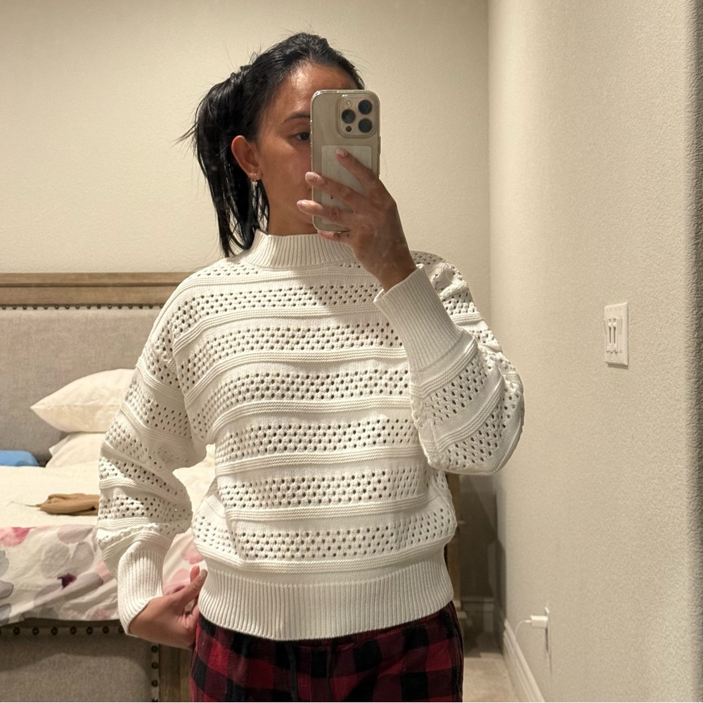 White Knit Women's Sweater